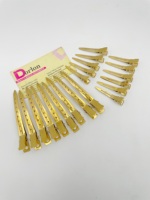 Taille personnalisée barbier coiffeur sectionnement épingles à cheveux Salon Alligator pinces à cheveux en acier inoxydable Extension de cheveux canard Bill Clip