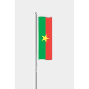 Burkina Faso Vertical Hand Flag Outdoor Aluminum Flagpole Digital Printed Nylon Plastic Vinyl Silk <b>Banners</b> for Automotive Use - Product Image 1