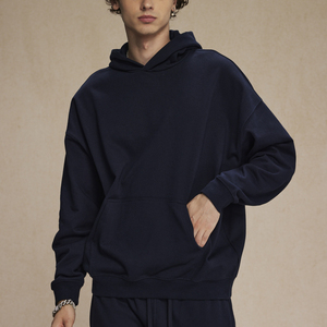 Sudadera con capucha de gran tamaño para hombre, ropa de calle informal, sudadera de lana con bolsillo canguro, proveedor mayorista personalizado OEM - Product Image 3