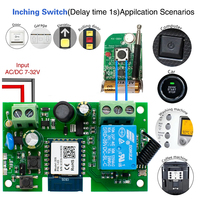 Interruptor de Control Remoto Inteligente Universal de 85-250V Compatible con Tuya - Módulo de Relé RF de 1 Canal y 10A Compatible con Alexa y Google Home