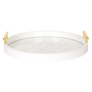 Metal-framed Marble Console with Metallic Trim <b>Steel</b> and Marble <b>Shelving</b> <b>Units</b> with Metal Accents Brass Lid Edge Canisters - Product Image 3