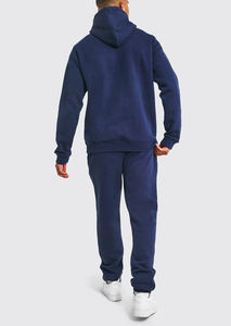 Ensemble de survêtement en nylon respirant avec logo personnalisé pour hommes femmes grande taille sweat de jogging à capuche couleur unie tenue de sport d'hiver - Product Image 3