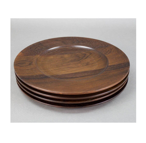 Placa de cargador de madera Bandeja de té clásica impresa en negro Accesorios de ceremonia Placa de cargador de servicio de madera Mejor precio - Product Image 5