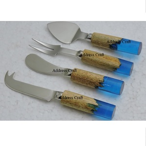 Eco Material 18/8 <b>Cheese</b> <b>Set</b> With Resin Handle Stainless Steel Cutlery Decorative Handle <b>Cheese</b> Cutting Tool Tableware Flatware - Product Image 3