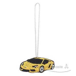 Arredamento artigianale di lusso Lamborghini auto sportiva giocattolo giallo sogno auto ornamento di natale per decorazioni natalizie statuetta di natale giocattoli - Product Image 2