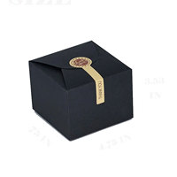 Petite boîte en carton recyclé pour la pâtisserie, emballage personnalisé fait main, impression numérique, étiquette personnalisée, durable
