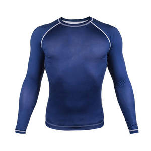 Offre Spéciale chemise de gymnastique à compression à séchage rapide à manches longues personnalisée pour BJJ MMA et entraînement physique - Product Image 1