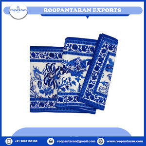 Meilleure vente 100% pur coton toile chemin de table traditionnel main bloc imprimé brodé tissé motif floral 33X170 pouces - Product Image 6