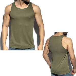 Débardeur de sport pour homme en polyester/coton tricoté écologique, respirant, idéal pour l'entraînement, sous-vêtement parfait, séchage rapide - Product Image 6