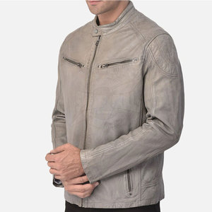 Veste en cuir slim pour homme la plus vendue, respirante, en matériau de haute qualité, col montant, design élégant et tendance, service OEM pour - Product Image 3