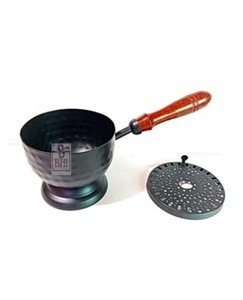 Brûleur à charbon de fer en métal Brûleur à charbon de bois d'encens essentiel moderne Utiliser un désodorisant pour hôtel et bar Brûleur d'encens noir - Product Image 3