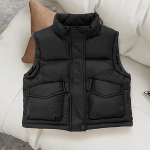 Gilet matelassé d'hiver pour homme en toile de haute qualité, respirant, imperméable, avec capuche amovible, style ample et chaud, sans manches - Product Image 1