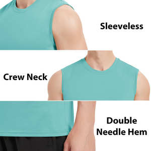 Débardeur en coton sans manches pour homme |   Débardeur classique coupe musclée |   Vêtements de sport respirants à séchage rapide pour la musculation - Product Image 4