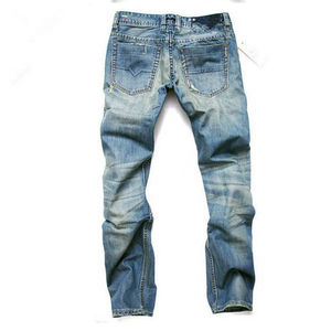 Jeans en denim uni pour homme, best-seller, broderie, écologique, imperméable, respirant, jambe droite, extensible, durable, pour un usage décontracté - Product Image 4