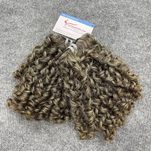 ผมต่อแบบ100% ผมจริงสีไอน้ำพิกซี่หยิกเป็นสีเทาเครื่องจักรทำสีต่างๆคุณภาพสูง - Product Image 1