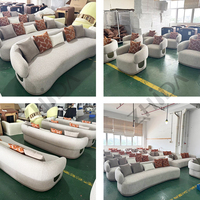 Canapé d'angle 4 places en tissu de luxe, rembourré, pour salon, mobilier d'intérieur confortable, vente en gros