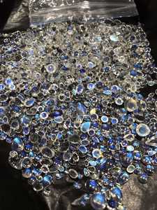 Haute qualité naturel arc-en-ciel pierre de lune Cabochon pierres précieuses calibrées en vrac diverses formes ovale poire Marquise coeur coupe émeraude - Product Image 4