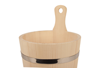 Seau de sauna en bois Efo Premium, pelle à eau artisanale au design traditionnel, accessoire de bain et de spa pour appartement, hôtel, villa