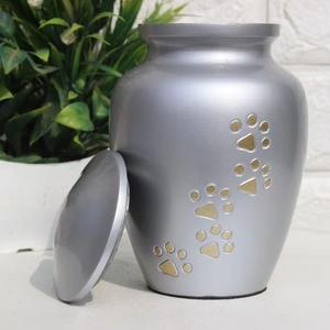 Animal Bones Keepsake <b>Jar</b> Gold Paw Designing Pet Cremation Urns Cats Dogs Funeral Supply Ashes Keepsake Small Urns - Product Image 4