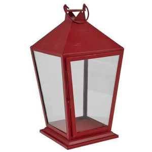 Farol Colgante Cuadrado de Metal Rojo de la Mejor Calidad para Decoración del Hogar, Estilo Moderno, Farol Decorativo de Mesa para Uso Interior y Exterior - Product Image 1