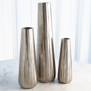 Vase à fleurs en aluminium de qualité supérieure avec finition plaquée antique Décoration intérieure élégante et parfaite Arrangements floraux époustouflants - Product Image 2