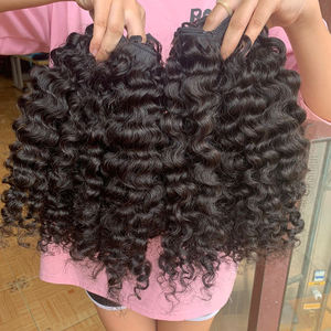 CDYHAIR 100% Cheveux Humains Naturels Bruts Vietnamiens Birmans Bouclés, Lots de Cheveux Remy Noirs 8-40 pouces, Double Trame Faite à la Machine - Product Image 1