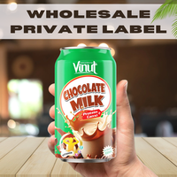 Boisson au lait chocolaté 330 ml Protéines + Calcium Fabricant vietnamien |   OEM/ODM Échantillon Gratuit Marque Privée Meilleur Prix Vente en Gros