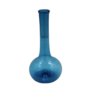 Recién llegado, florero de cristal de Color azul para el hogar y hoteles, floreros de cristal decorativos de mesa, hechos a mano a granel - Product Image 1