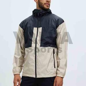 VALVA SPORTS Veste de pluie imperméable à capuche noire et verte avec fermeture éclair pour homme pour l'hiver High Street Style Plus Size - Product Image 5