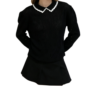 Suéter de Punto Casual para Mujer, Cuello Redondo, Cierre de Cremallera, Manga Larga, OEM y ODM - Product Image 1