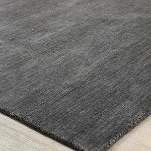 Modern Home <b>Rug</b> Anti-Slip Plush Cut Pile <b>Grey</b> Crystal Velvet Wool Solid Color 3mm Thick Machine Made Loomed Technique Reversible - Product Image 3