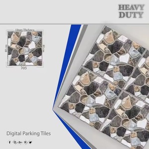 Azulejos de piso de estacionamiento rústico africano resistente de porcelana antideslizante de cuerpo completo con diseño en relieve 400x400mm suelo de cerámica para exteriores - Product Image 4