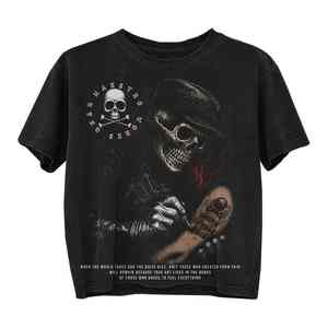 Camiseta Corta Cuadrada Extra Grande de Algodón Grueso con Lavado Ácido Vintage Personalizada - Product Image 6