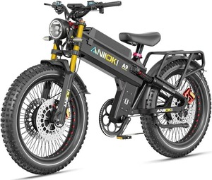 Bicicleta Eléctrica Auténtica Aniioki Versión 2025 A9 Pro Max 60V con Doble Motor - Product Image 1