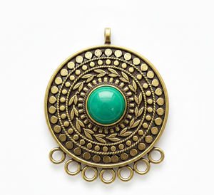 Collar con Colgante de Mandala de Plata de Ley 925 Hecho a Medida por Rudra Gems, Chapado en Oro Rosa para Hombre, Regalo de Lujo, Joyería Fina para Fiestas - Product Image 2