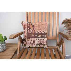 หมอนขนสัตว์สีเบจ14x14นิ้วหมอนผ้าปูเตียงสไตล์วินเทจผ้านุ่มปักลายสำหรับพื้นห้องนอน - Product Image 1