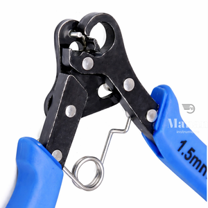 Pince à boucler de précision en acier inoxydable de haute qualité, taille de boucle 1,5 mm, outil de fabrication de bijoux, 12,4 cm, mini-outil de formage de boucles OEM/ODM - Product Image 3