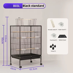 6 paket Pet kuş kafesi ayrılabilir hareketli dayanıklı büyük kapasiteli papağan kafesi - Product Image 3