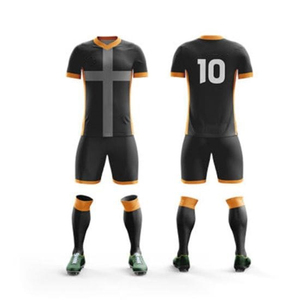 Kit de uniforme de fútbol OEM ODM con nombre personalizado, tela de alto rendimiento, ropa deportiva ligera de secado rápido personalizada para clubes, escuelas, ligas - Product Image 5