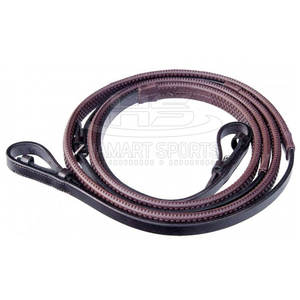 Rênes classiques de cheval en cuir réglables Rênes classiques de cheval en cuir en gros à vendre fabriquées à l'usine - Product Image 3