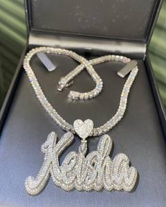 จี้โรสโกลด์14K 925เงินสเตอร์ลิงประดับเพชรโมอิสซาไนต์3กะรัตสำหรับเด็กสไตล์คลาสสิก - Product Image 1