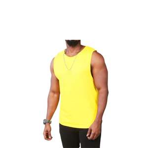OEM Custom Wholesale <b>Mens</b> Stretch Seamless <b>Singlet</b> Solid Color Quick Dry Tank Top with Breathable Mesh Custom Gym Running Vest - Product Image 1