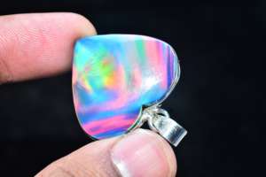 Premium Grade Aurora <b>Opal</b> Silver <b>Pendant</b> Jewelry <b>Opal</b> Silver Jewelry 925 Sterling Silver - Product Image 4