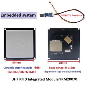 Módulo Lector <span class=keywords><strong>RFID</strong></span> UHF Mini YRM200 <span class=keywords><strong>USB</strong></span> / TTL UART 0-6m |   Antena de cerámica integrada de 3-5.5dBi para Raspberry Pi Arduino - Product Image 3