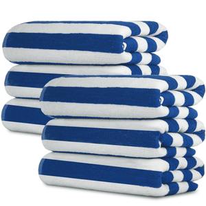 Fabricants de serviettes de quantité minimale de commande du Pakistan produisant des serviettes de piscine en coton rayé avec une finition de luxe pour les partenariats OEM et ODM - Product Image 2