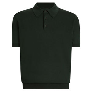 T-shirt polo à manches courtes pour homme Poignets côtelés de haute qualité à séchage rapide Logo personnalisé brodé sur un tricot - Product Image 5