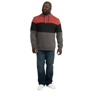 เสื้อมีฮู้ดผ้าคอตตอน100% สำหรับผู้ชายเสื้อมีฮู้ดแบบสวมหัวมีลายสีพื้นสำหรับฤดูหนาว - Product Image 5