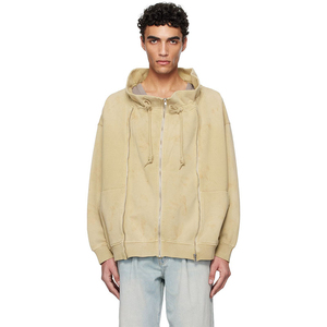 เสื้อฮู้ดและสเวตเชิ้ตสำหรับผู้ชายผ้าคอตตอนผ้าฟลีซแบบรูดซิปทรงโอเวอร์ไซส์ออกแบบได้เอง - Product Image 1