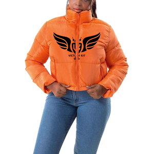 Regular Fit Women's Puffer <b>Jacket</b> with Logo Waterproof & Breathable Soft Padding Zip Closure Long <b>Sleeves</b> Winter Outerwear - Product Image 5