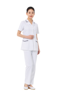Conjunto de uniformes de enfermería transpirables con logotipo personalizado para mujer, uniformes de hospital para trabajo dental, uniformes médicos de belleza hechos de tela de punto - Product Image 3